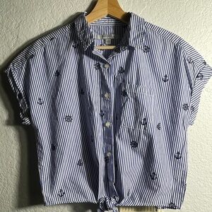 Marc New York Blue Striped Nautical Shirt